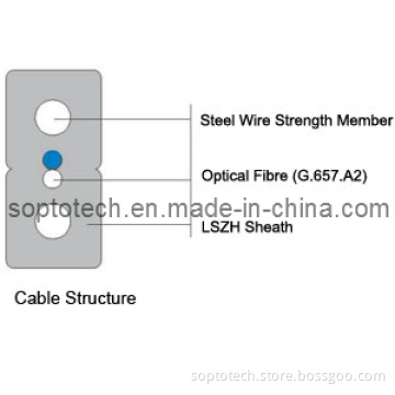 Lszh Sheath Bow-Type Indoor Fiber Optical Cable Gjxh (GJXH)